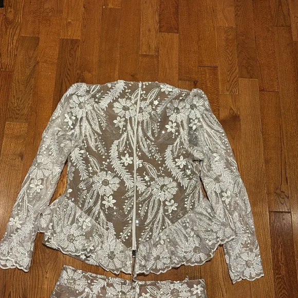 Vintage 80’s style Swiss Lace maxi skirt  and blouse Luxury set - Picture 17 of 17